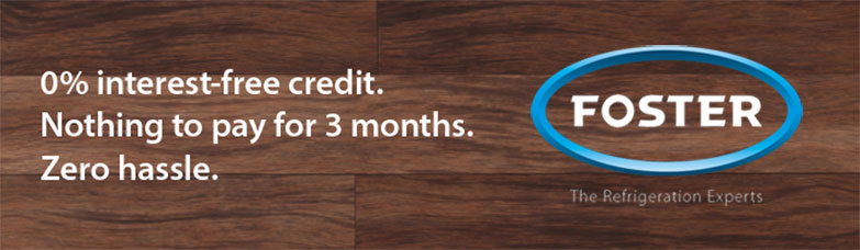 0% interest free credit, Nothing to pay for 3 months, Zero hassle, Foster