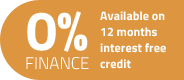 0% Finance available on 12 months interest free credit.