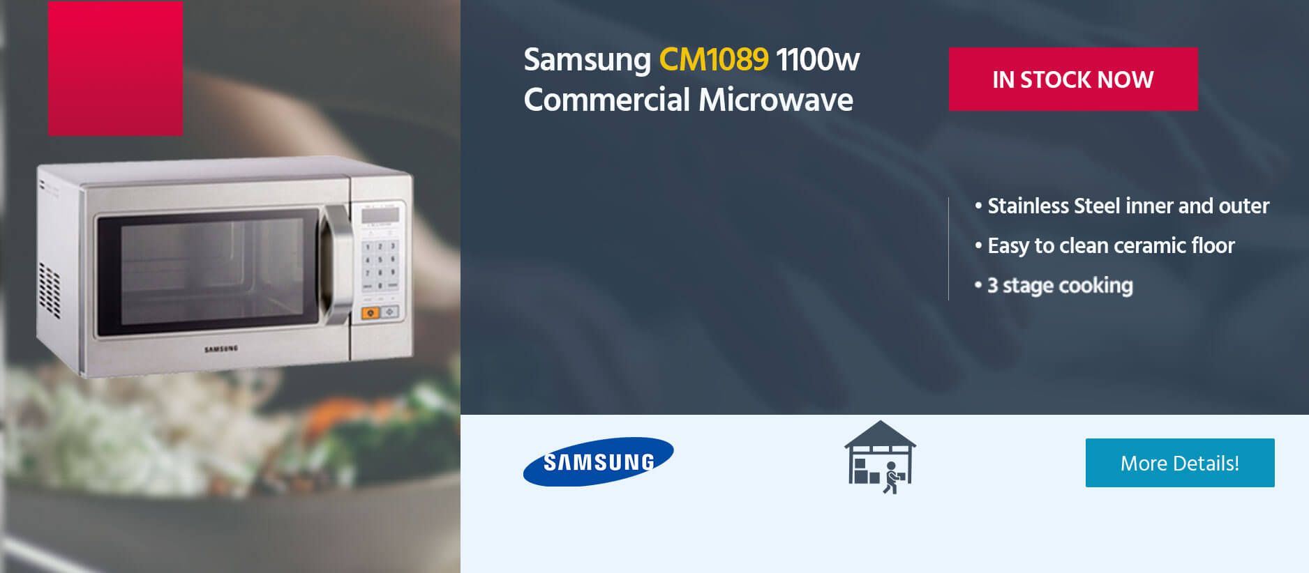 Samsung CM1089 1100w Commercial Microwave - CB937