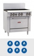 Image of 6 Burner Gas Oven Ranges