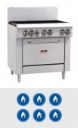 Image of 6 Burner Gas Ovens