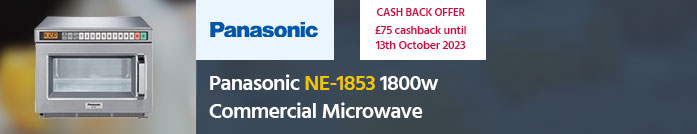 Panasonic NE-1853 1800w Commercial Microwave, voucher available, quote Voucher75 to receive £75 off