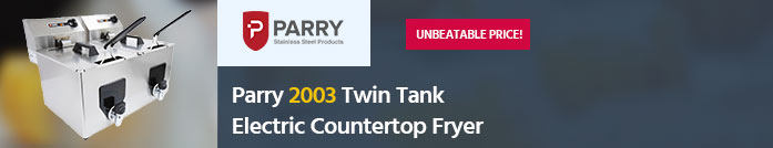 Parry 2003 Twin Tank Electric Countertop Fryer (2 x 7 Ltr)