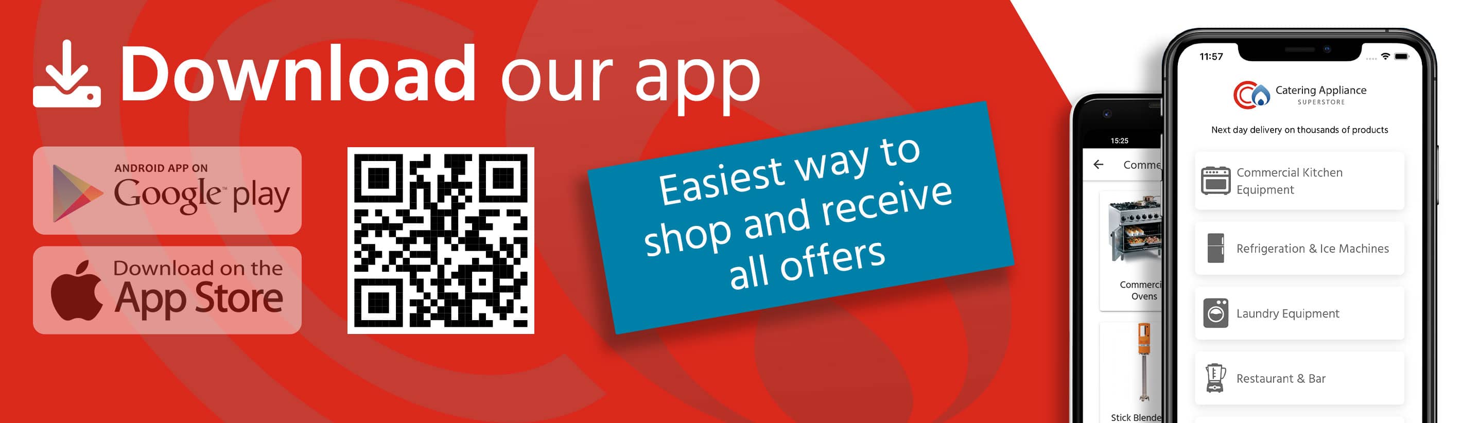 Download the app for iOS or Android, The easiest way to shop and receive all offers