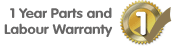 Manufacturers 1 Year Parts and Labour Warranty - 1 Years Parts Only For NON UK Mainland (including some areas of the Scottish Highlands) Postcodes
