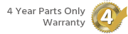 Manufacturers 4 Years Parts Only Warranty